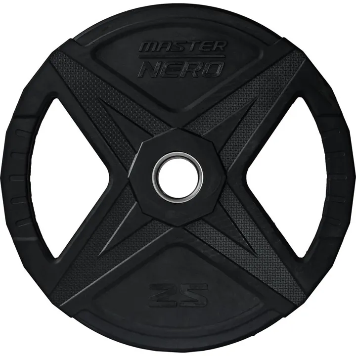 Master Fitness Nero Rubber Plate